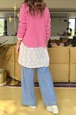 Made in Italy Conrad Body Skim Knit Jumper Peony